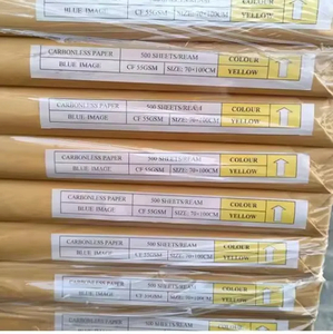 ขนาดตัวอักษรขนาด 3 plys กระดาษคาร์บอนไร้คาร์บอนอย่างต่อเนื่องกระดาษ NCR