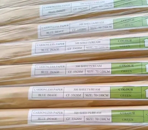 กระดาษสำเนาแบบไม่มีคาร์บอน 100% เยื่อกระดาษ 3 ply NCR คอมพิวเตอร์แบบฟอร์มกระดาษ